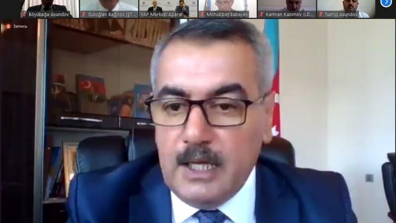 YAP Lənkəran şəhər təşkilatının XI hesabat konfransında Kollecin direktoru Ruslan Həmidov hesabat məruzəsi ilə çıxış etdi